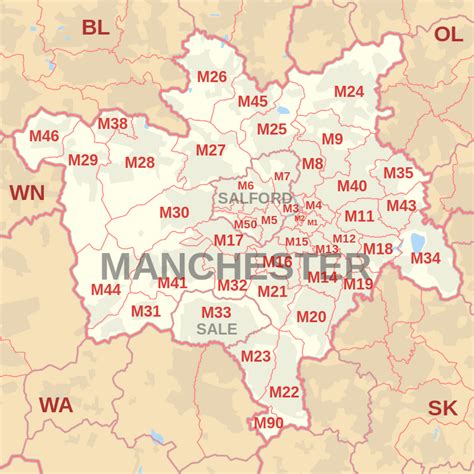 Greatest Manchester Map With Postcodes of the decade Check it out now!