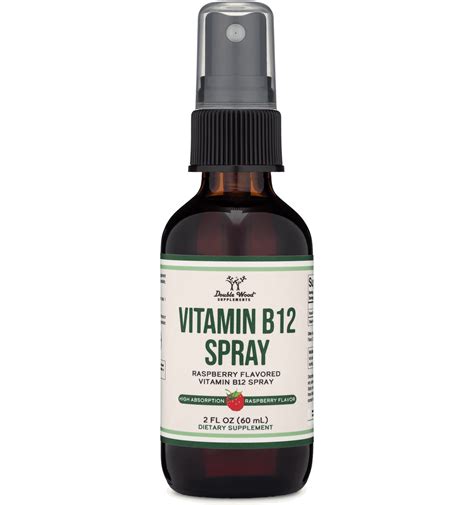 Vitamin B12 Spray, Supports Focus & Energy, 60 mL, Double Wood ...