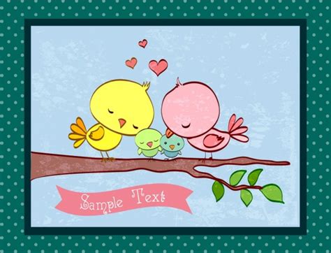 Family drawing cute bird icons handdrawn design Vectors images graphic art designs in editable ...