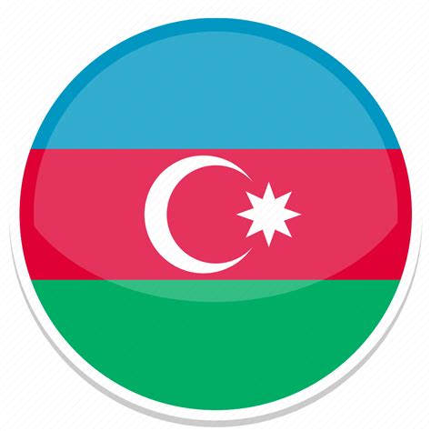 Azerbaijan, flag, az, round icon - Download on Iconfinder