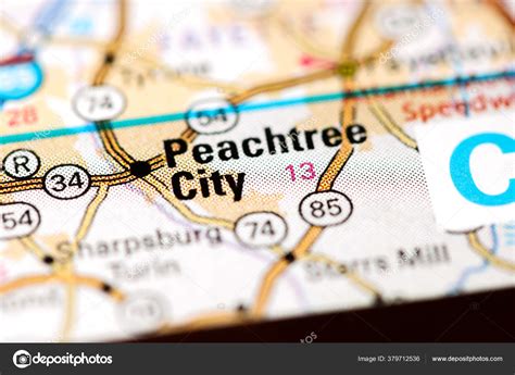 Peachtree City Georgia Usa Map Stock Photo by ©aliceinwonderland2020 ...