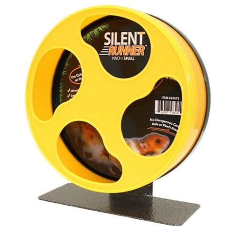 Silent Runner 9", Exercise Wheel and Cage Attachment for Hamsters, Gerbils, Mice and Other Small ...