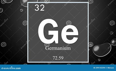 Germanium Chemical Element Symbol on Wide Bubble Background Stock Illustration - Illustration of ...