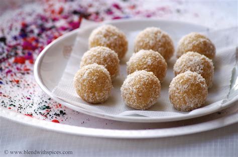 Mawa Coconut Jaggery Laddu Recipe - Easy Indian Sweet Recipes for Holi