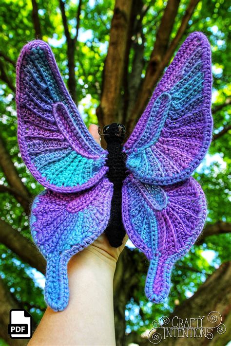 Butterfly Crochet Amigurumi Pattern DIGITAL PDF by Crafty Intentions With Four Wing Styles ...