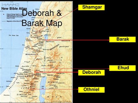 Deborah Bible Judges Map