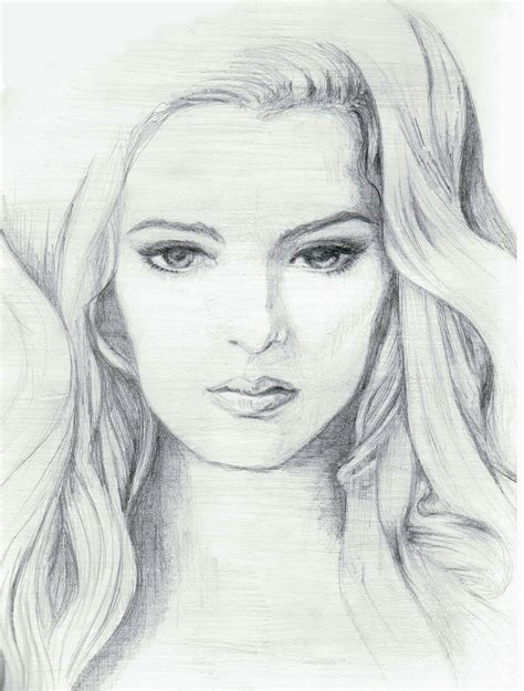 Beautiful Girl Sketch at PaintingValley.com | Explore collection of ...