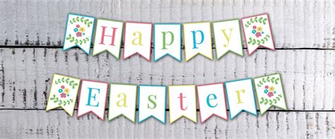 Printable Boho Chic Easter Banner - The Fairy Printsess