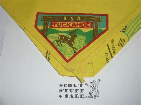 Camp Tuckahoe Neckerchief, yellow with map