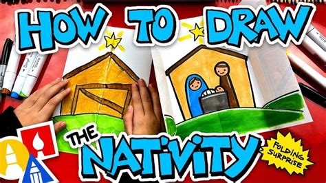 How To Draw The Christmas Nativity With Folding Surprise | Art for kids hub, Holiday art ...