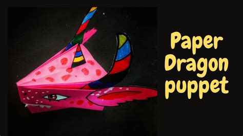 DIY Paper Dragon Puppet, Easy Paper Dragon Craft, Paper Dragon on hand ...