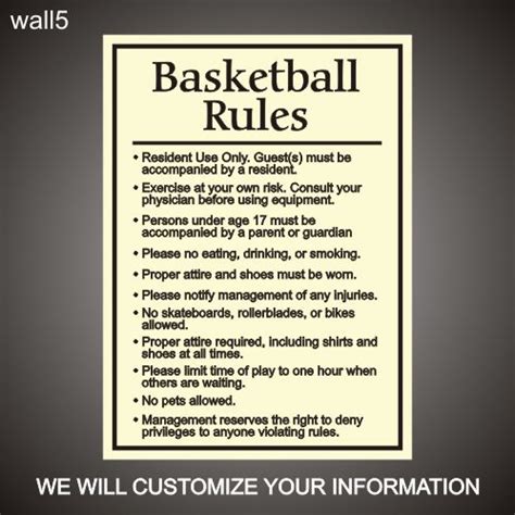 Rules of Basketball | Basketball Rules 24in x 36in | Basketball rules, Basketball tips, Basketball