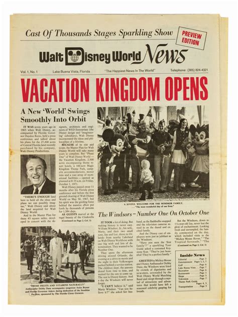 "Walt Disney World News," Vol 1, No 1. - Van Eaton Galleries