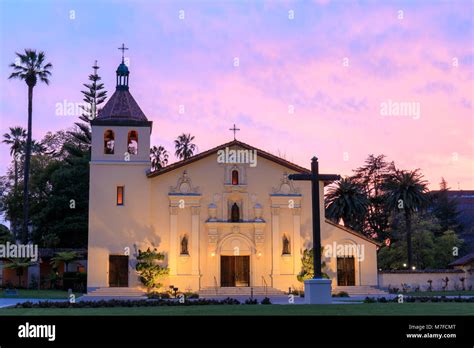 Exterior of Church of Mission Santa Clara de Asis Stock Photo - Alamy