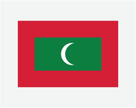 National Flag of Maldives. Maldivian Country Flag. Republic of Maldives ...