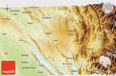 Physical 3D Map of Hamirpur