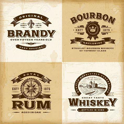 Vintage alcohol labels, Bottle label template, Vintage labels