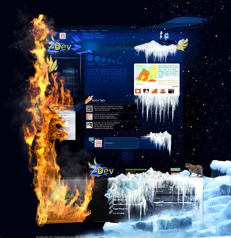 Fire VS Ice by Skulls-Black on DeviantArt