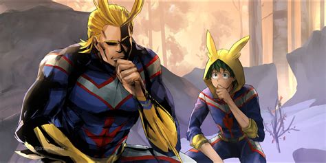 All Might and Midoriya in Thought - My Hero Academia HD Wallpaper by ...