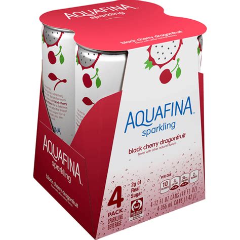 Aquafina Sparkling Black Cherry Dragon Fruit Water (4 - 12 Fluid Ounce) 48 Fluid Ounce 4 Pack ...