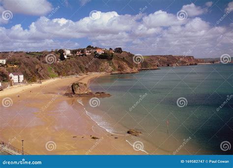 Tenby bay stock image. Image of tenby, cliffslrock, coast - 169582747