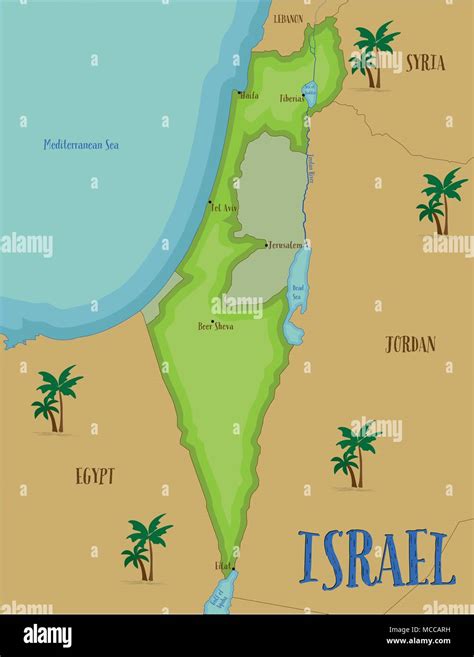 Israel Cartoon Map