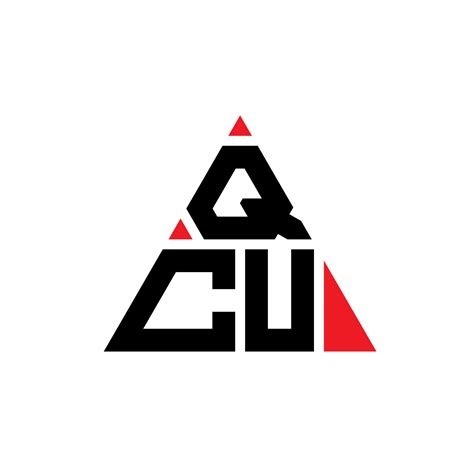 diseño de logotipo de letra triangular qcu con forma de triángulo. monograma de diseño del ...