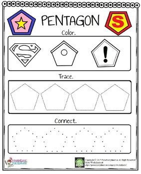 Pentagon Shapes Worksheets