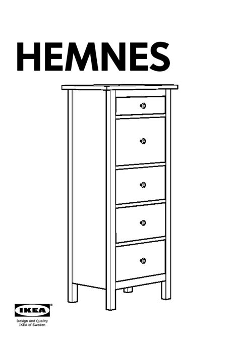 HEMNES Chest with 5 drawers white stain - IKEAPEDIA