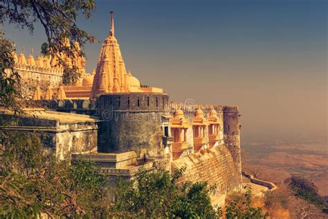 Jain temples in Palitana stock image. Image of indian - 95558919