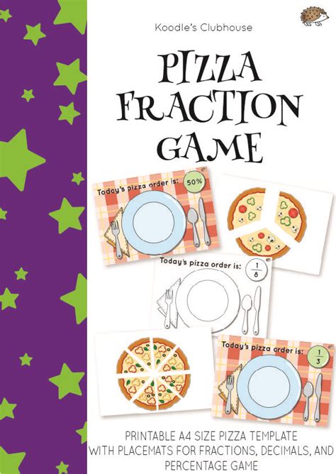 Pizza Fraction Game | Fraction games, Fractions, Math night