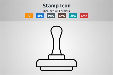 Stamp Vector Outline Icon Graphic by abidehtisham198 · Creative Fabrica