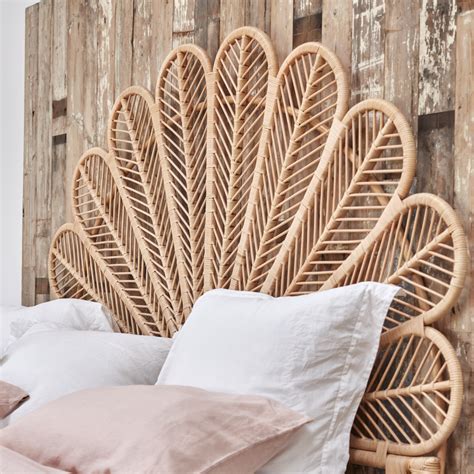 Daisy Natural Rattan Headboard (Super King) | Rattan headboard ...