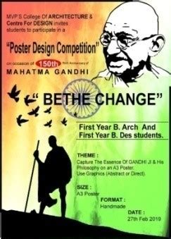 Celebration of Mahatma Gandhi 150th Jayanti Poster making Competition ...