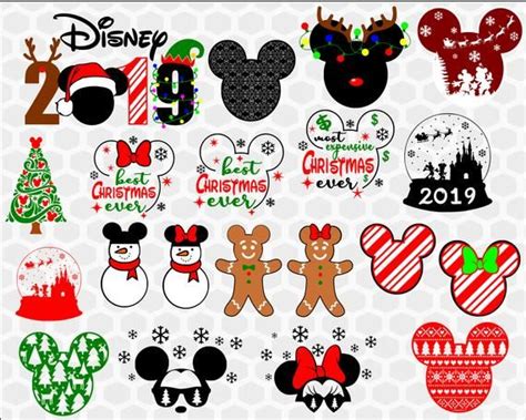 Huge Disney Christmas SVG Bundle of 20 Designs, Christmas Svg ...