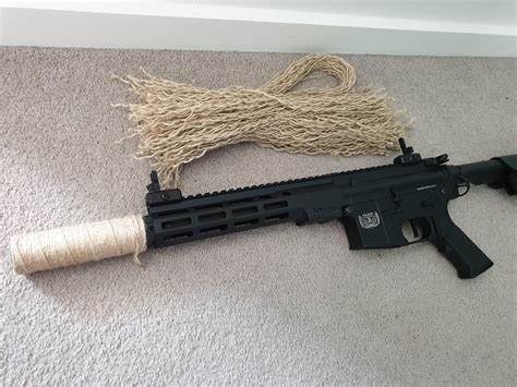 So i decided to have a go at making a ghillie wrap for a rifle : r/GelBlaster