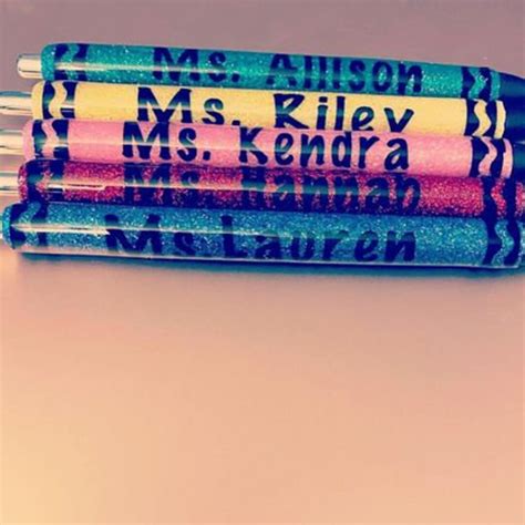 Crayon Personalized Pens - Etsy