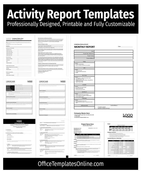 Download Free Activity Report Templates for Microsoft Word