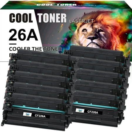 26a Toner Cartridge Black 10-Pack Compatible for HP 26A Cf226a 26X ...