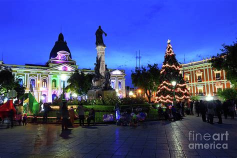 Christmas Decorations in Plaza Murillo La Paz Bolivia Photograph by ...