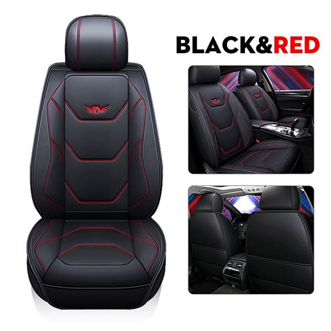 Leather Car Seat Cover, Universal Fit for Car/SUV/Truck/Auto Faux Leatherette Automotive Vehicle ...