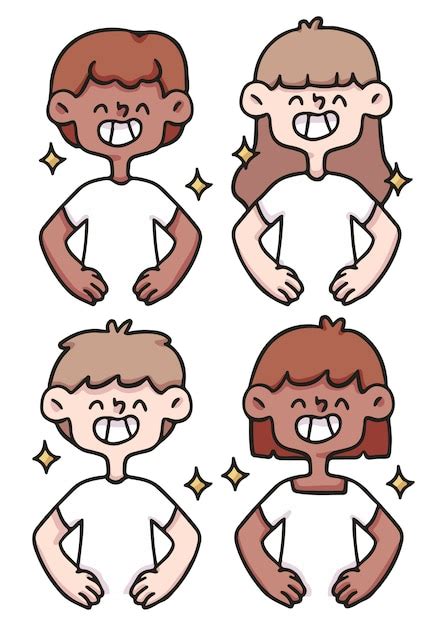 Premium Vector | Confident, confidence, proud cute cartoon people illustration