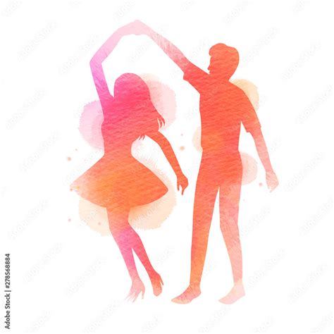 Romantic Couple Dancing Silhouette