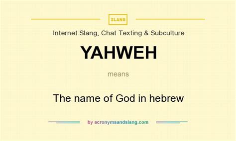 What does YAHWEH mean? - Definition of YAHWEH - YAHWEH stands for The ...