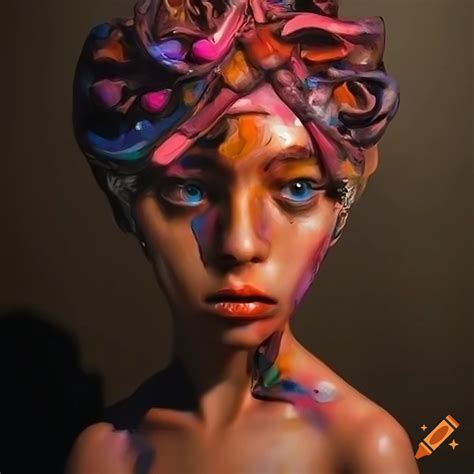 Intricate and vibrant sculpture with cinematic lighting