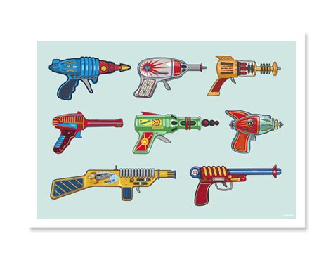 Ray Guns Art Print – Define Art – Graphic Design Studio