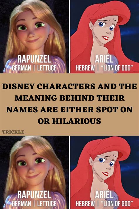 Disney characters and the meaning behind their names are either spot on or hilarious – Artofit