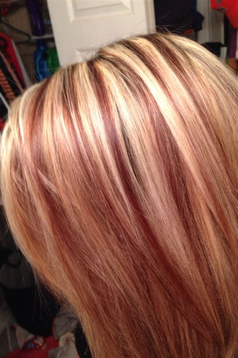 Red lowlights | Red hair with blonde highlights, Red blonde hair, Strawberry blonde hair