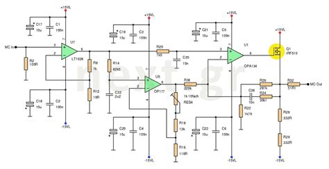 Hi-Fi Microphone Preamplifier circuit - schematic | Microphone ...