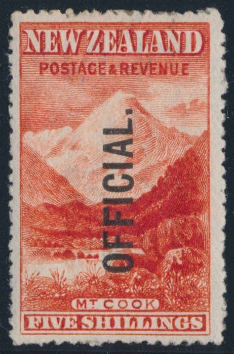 Lot 581, New Zealand 1907 mint Officials, sold for C$409 – Sparks Auctions